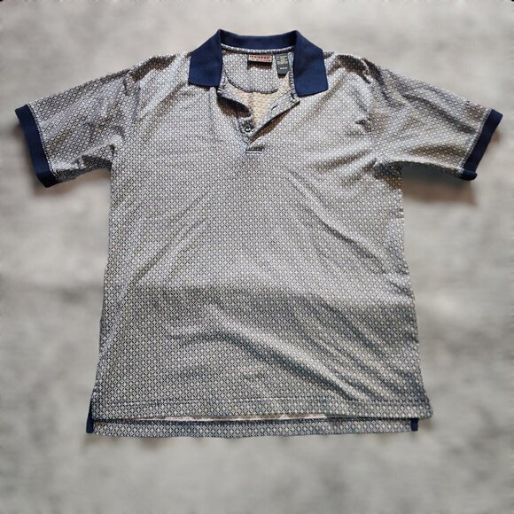 Vtg 80s Jantzen Mens Short Sleeve Geometric Golf Polo Shirt Adult Medium Outdoor - Picture 3 of 9